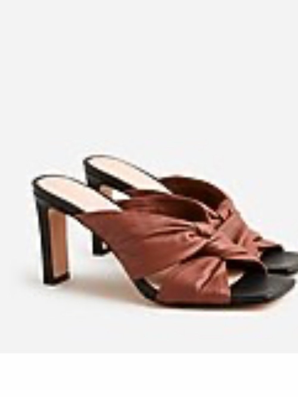 J.CREW Ava twist knot leather sandal tarnished brown tan -6.5-NIB! BP317